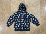 Navy Bue Flower Zipper for Baby Girls