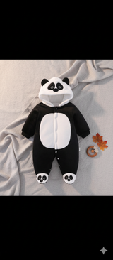 Cute Panda Baby Winter Romper