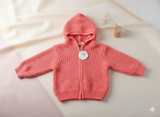 Sweater cross stich peachy pink toddler