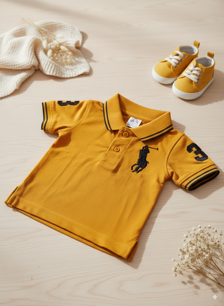 Classic Kids Polo Shirt – Embroidered Rider Logo