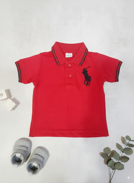 Classic Kids Polo Shirt – Embroidered Rider Logo