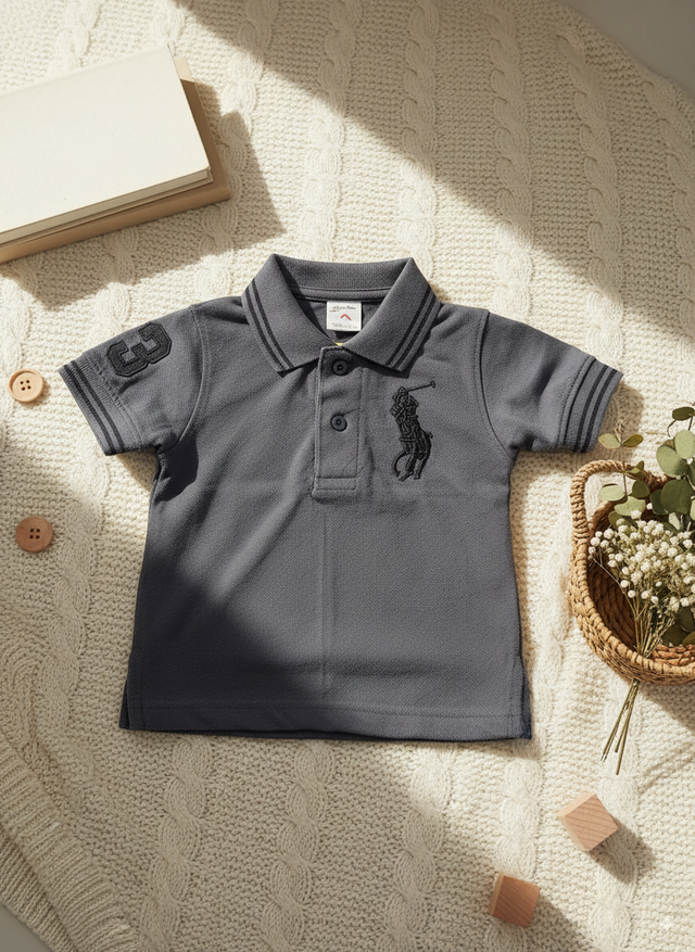 Classic Kids Polo Shirt – Embroidered Rider Logo