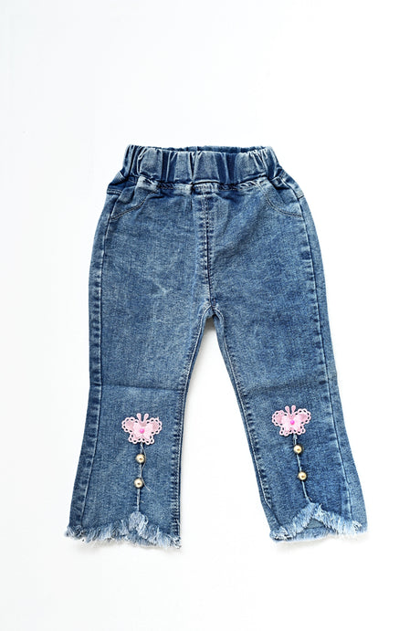 Bell Bottom Butterfly Pant For Girls
