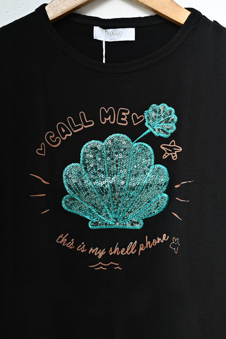 Drop Shoulder T-Shirt For Girls