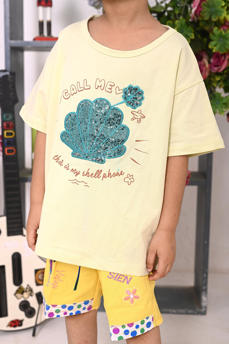 Drop Shoulder T-Shirt For Girls