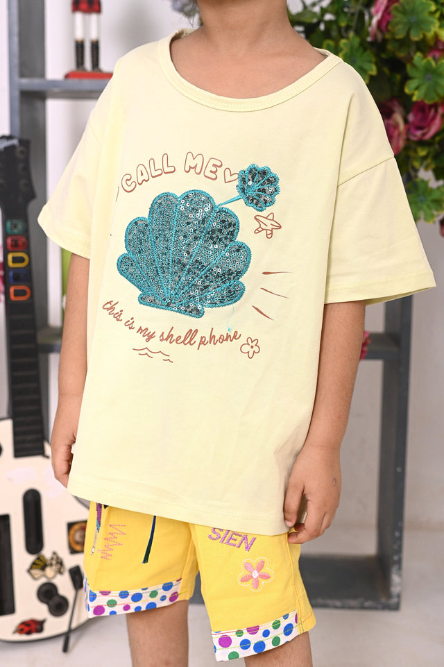 Drop Shoulder T-Shirt For Girls