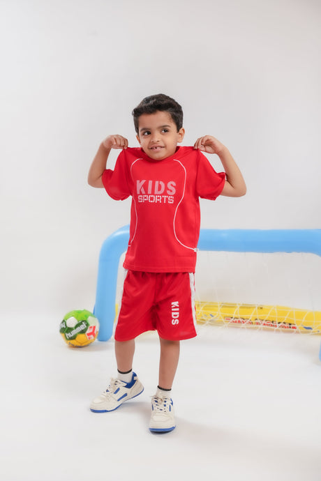 Red FIFA 2 PC Boys Sports Clothing