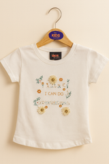 I Can Do It Kids T-Shirt – Positive Floral Graphic Tee