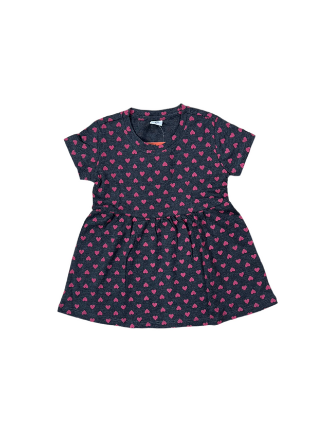 Kiki & Koko Grey hearts printed frock