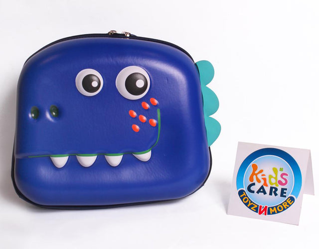 Adorable Dinosaur Themed 3D PU Travel Backpack / School Bag Dark Blue (3424)