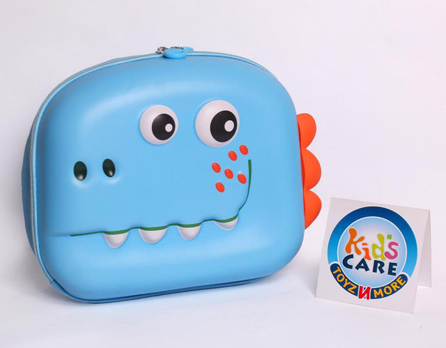 Adorable Dinosaur Themed 3D PU Travel Backpack / School Bag Light Blue (3424)