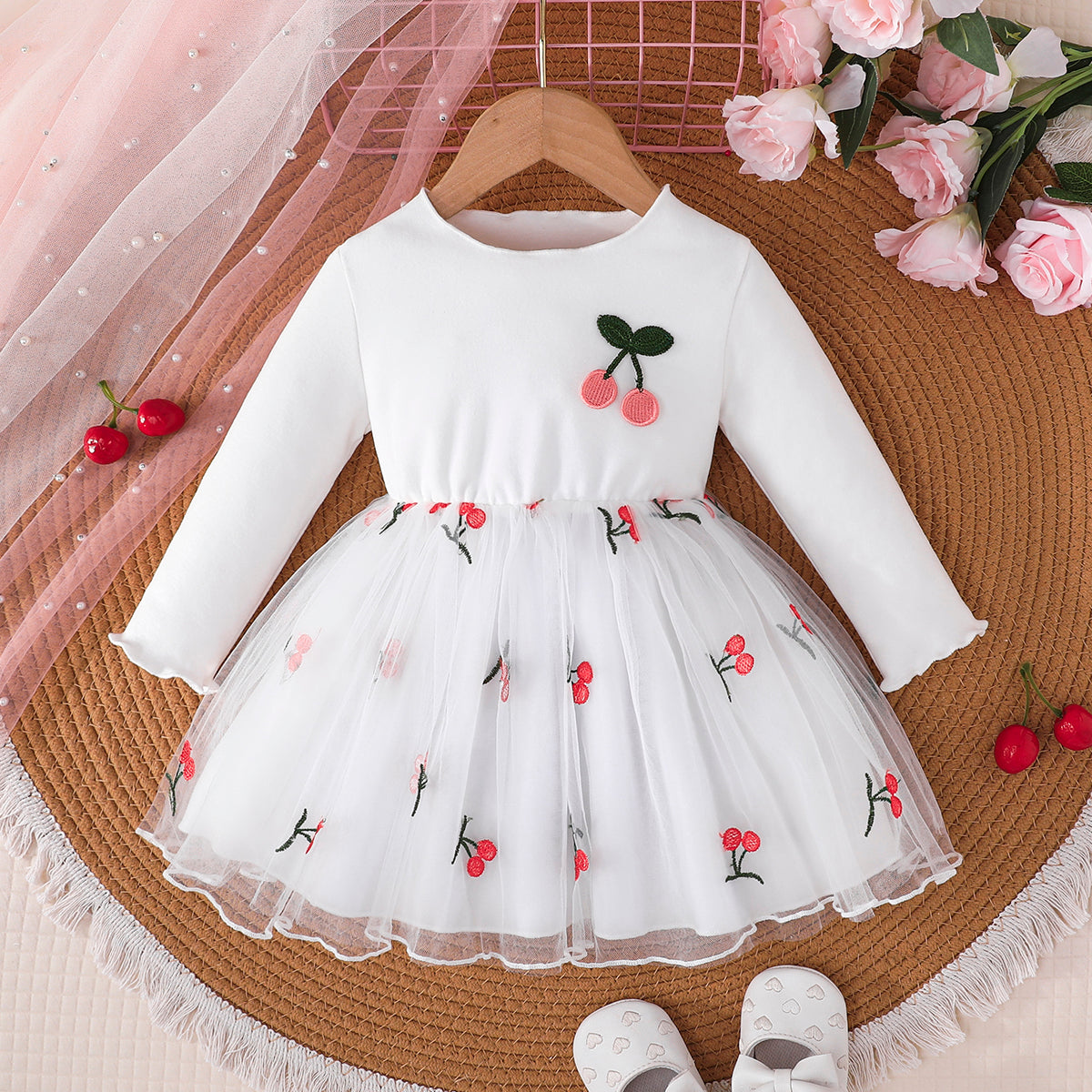 Cherry Embroidery Princess Skirt