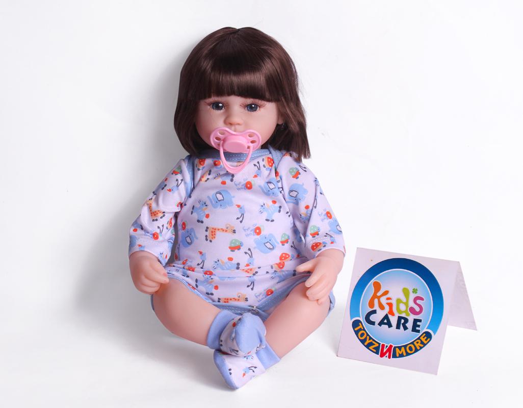 16-inch Lifelike Silicone Doll With Pacifier (KC5767B)