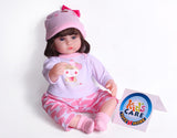 16-inch Lifelike Silicone Doll With Pacifier (KC5767C)