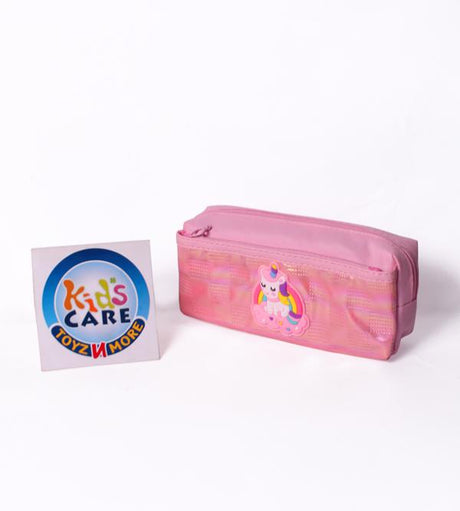 Adorable Unicorn Themed 8.5x4-inch Two Zipper Stationery Pouch (1933)