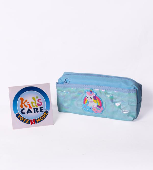 Adorable Unicorn Themed 8.5x4-inch Two Zipper Stationery Pouch (1933)