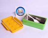 Lego Shaped Stainless Steel Stackable Lunch Box With Spork (KC5678B)