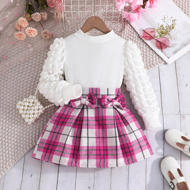 Preppy Pleated Skirt Set