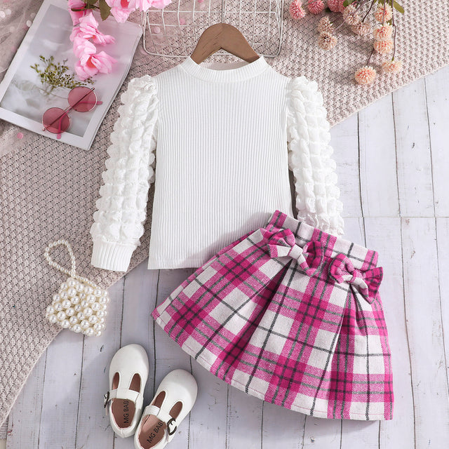 Preppy Pleated Skirt Set