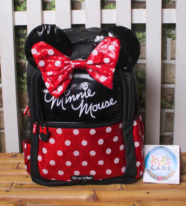 Smiggle Brand Minnie Mouse Themed School Bag - Grade 2 & 3 - Black (557874)