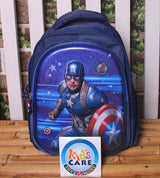 Captain America School Bag for Play Group and Kindergarten KG 1 & KG 2 (2512-13)