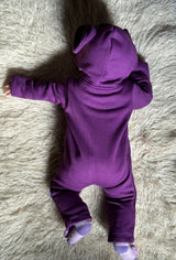 Fleece Bunny Full Sleeves Baby Jumpsuit with Snap Button
