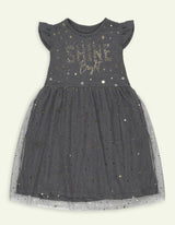 Charcoal Shine Bright Tulle Skirt Dress for Girls