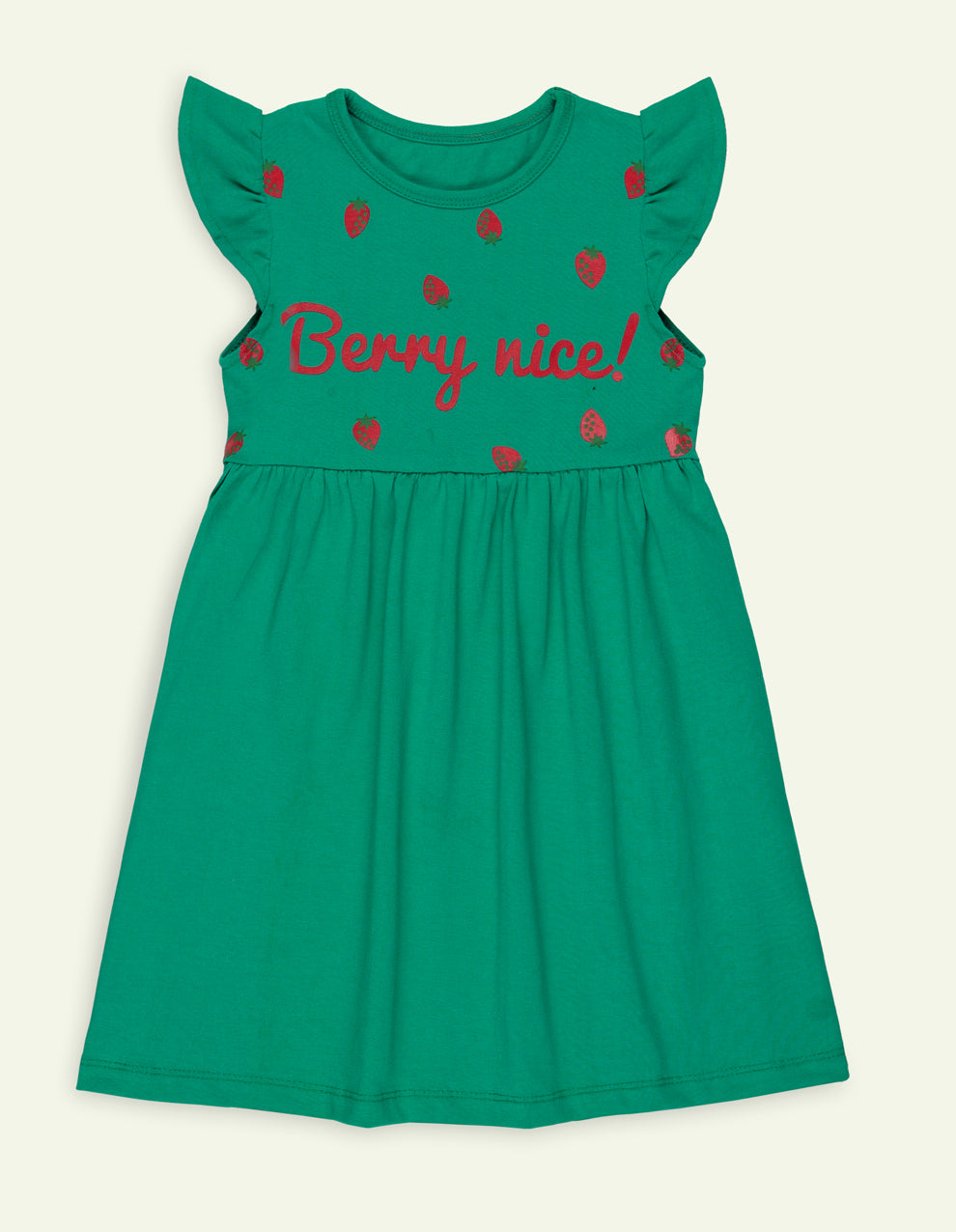 Green Berry Dress for Girls