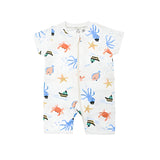 Lindex branded off white sea life romper