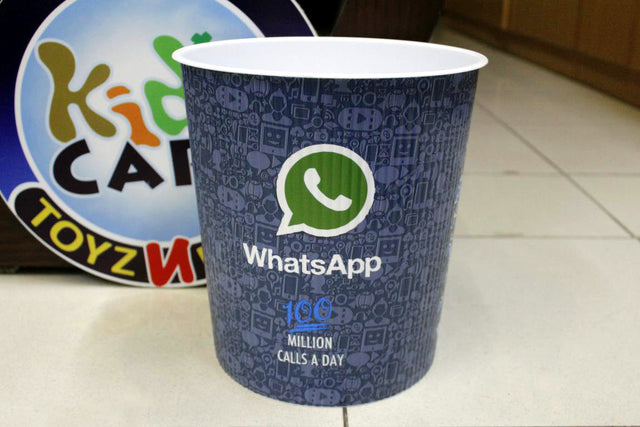 WhatsApp Dustbin PVC Basket (KC5144)