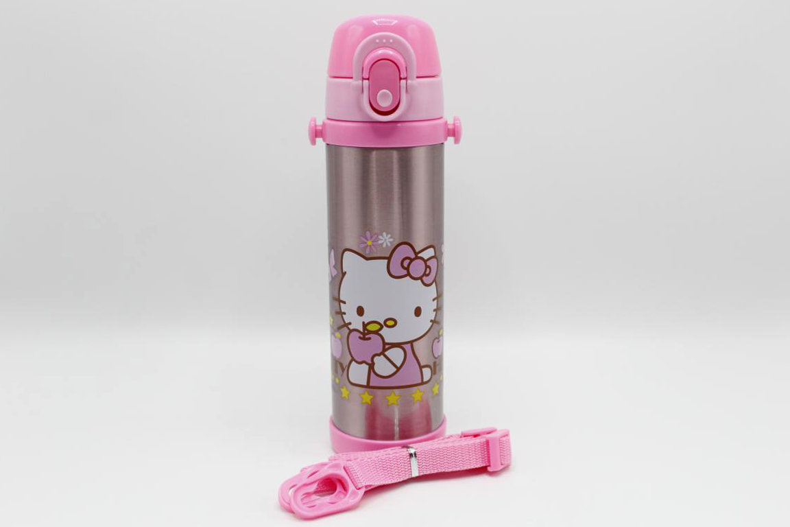 Hello Kitty Pink Thermal Metallic Water Bottle (GX-500)