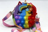 Unicorn Shaped Pop It Soft Silicone Cross Body Pouch Multicolor (KC5452C)