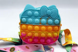 Square Shaped Pop It Soft Silicone Cross Body Pouch Multicolor (KC5450B)