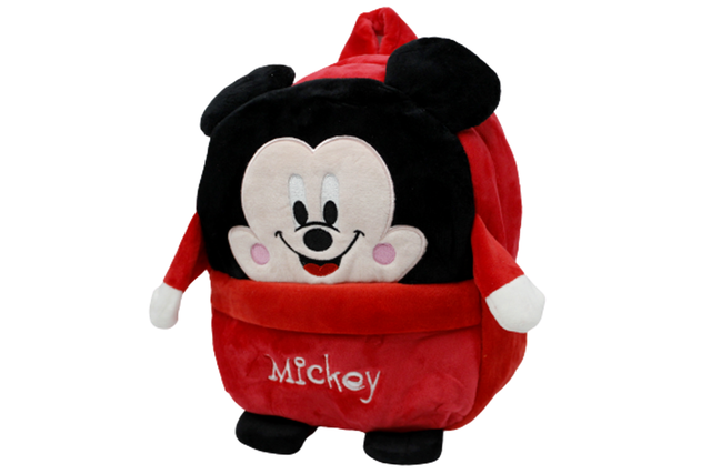 Mickey Mouse Stuffed Bag 14 Inches For KG-1 And KG-2 (CBN995)