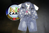 Baby Girl Party Wear Denim 3 Pc Suit For 1 to 4 Years
