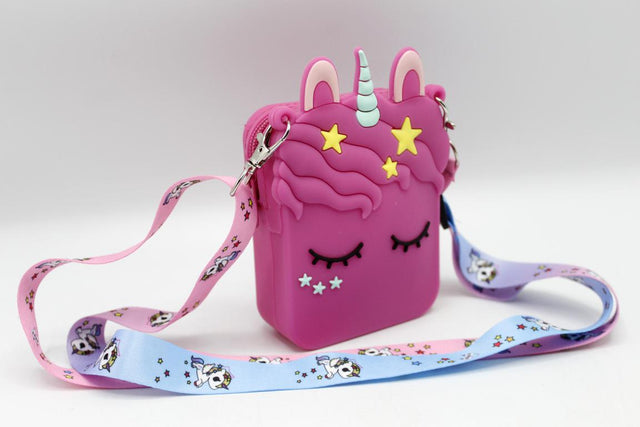Unicorn Soft Soft Silicone Cross Body Pouch
