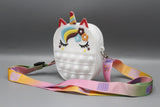Unicorn Shaped Pop It Soft Silicone Cross Body Pouch White (KC5453)