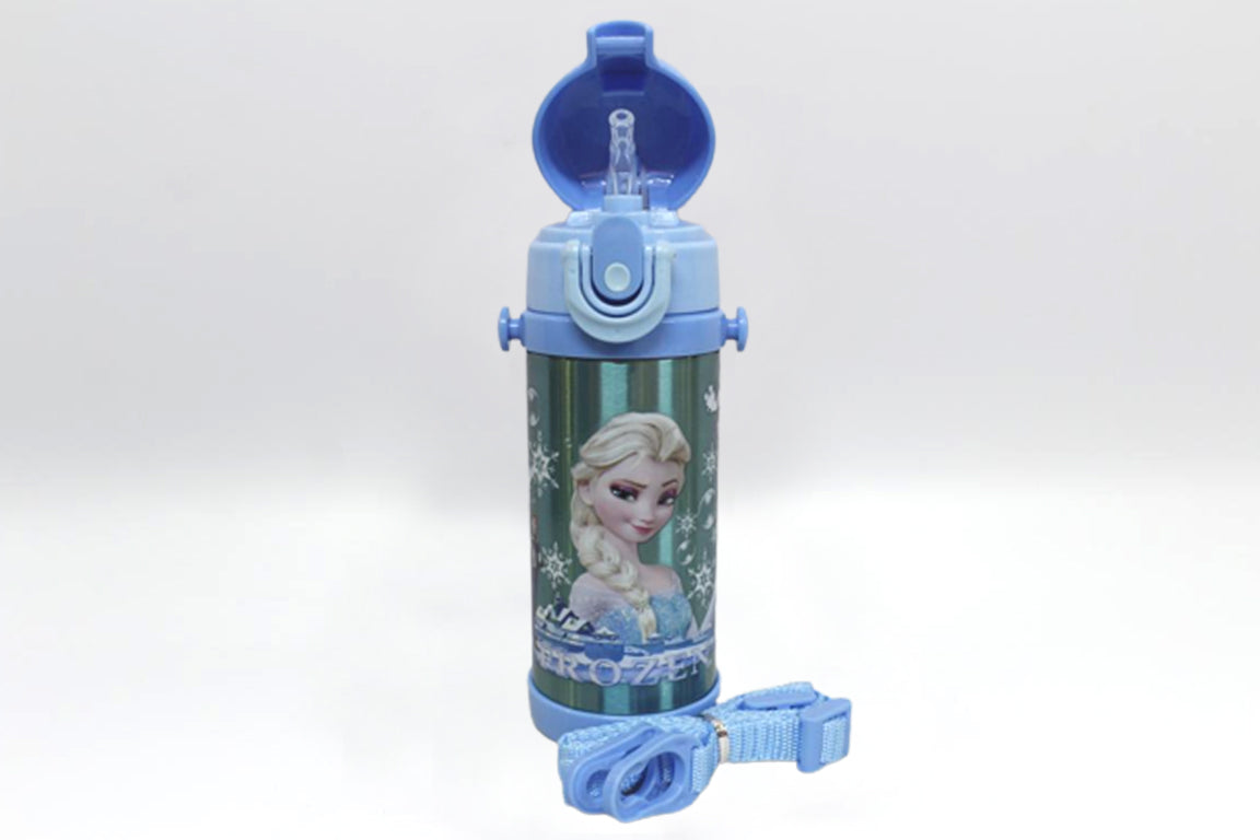 350 ml Frozen Blue Thermal Metallic Water Bottle (GX-350)