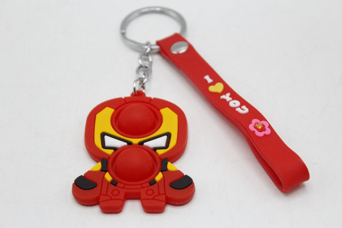 Iron Man Pop It Keychain And Bag Hanging With Bracelet (KC5021)