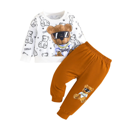 Little Bear Boys Two-Piece Set - Cozy Top & Sporty Pants