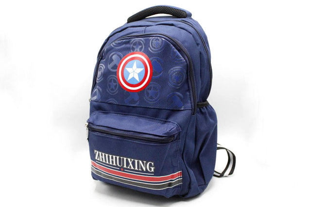 Captain America Blue School Bag For Grade-1 (KC5321)