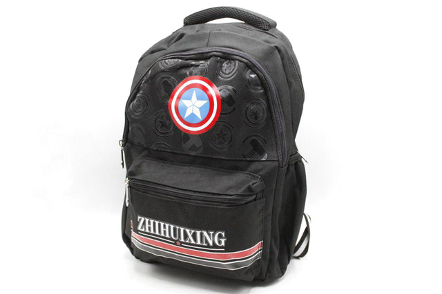 Captain America Black School Bag For Grade-1 (KC5321)