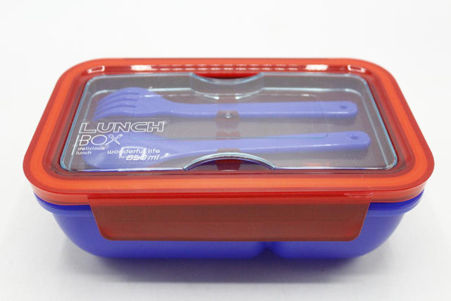 Mario Lunch Box With Partition And Spoon, Fork