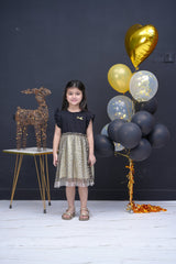 Shimmery Shine - Formal party Black shimmer dress