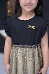 Shimmery Shine - Formal party Black shimmer dress