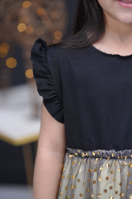 Shimmery Shine - Formal party Black shimmer dress