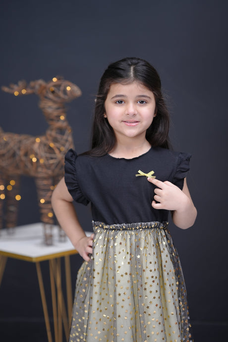 Shimmery Shine - Formal party Black shimmer dress