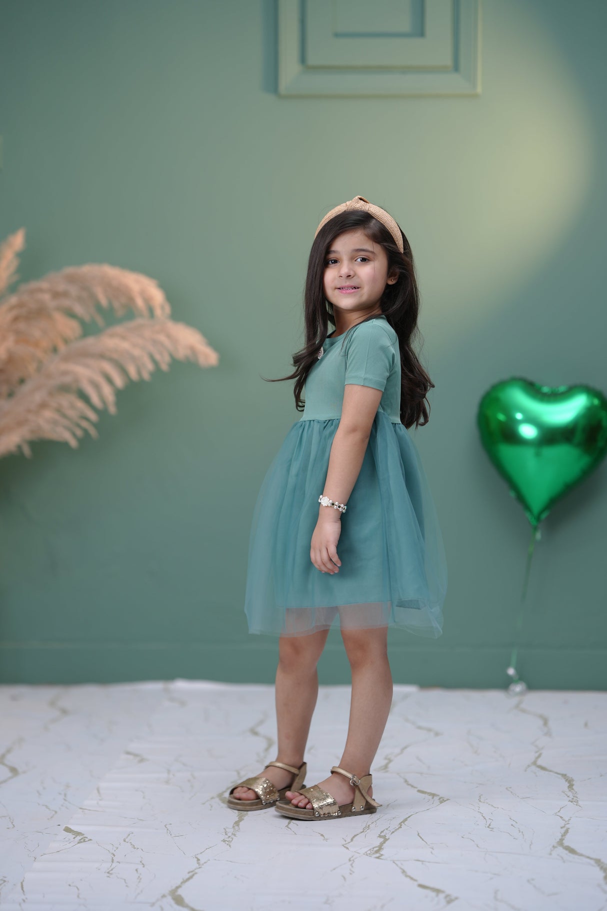 Cindy Teal Frock - Cinderella-inspired ball dress