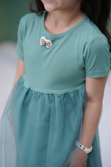 Cindy Teal Frock - Cinderella-inspired ball dress