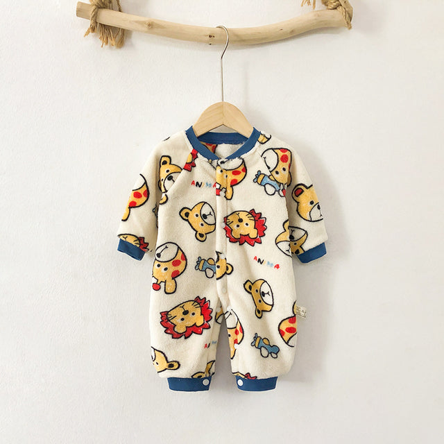 Winter Thickened Velvet Giraffe Sleepwear Onesie